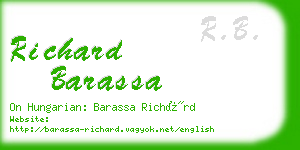 richard barassa business card